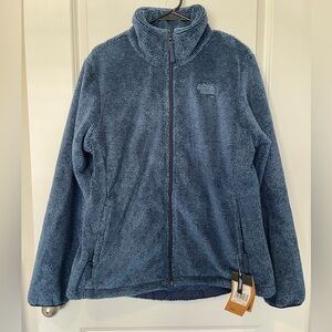 The North Face Navy Textured Fleece Jacket